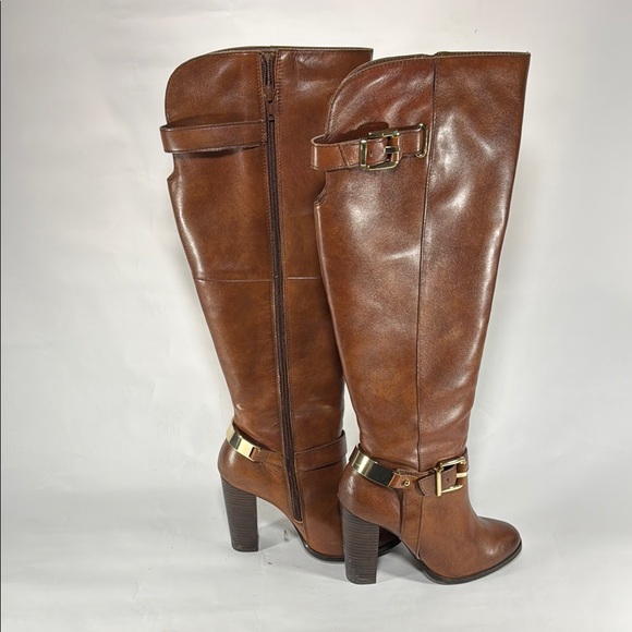 Aldo Brantingham Brown Knee-High Leather Boots 7.5 - Picture 6 of 10